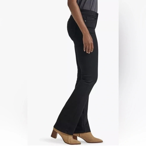 Lee Regular Fit Bootcut Mid Rise 5 Pocket Jeans Pants Black Womens 10 (1465) - Picture 2 of 9